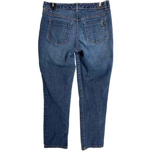 Style co Curvy Jeans Women Size 4 Dark Blue Denim Cotton Minimalist Casual - Picture 2 of 6